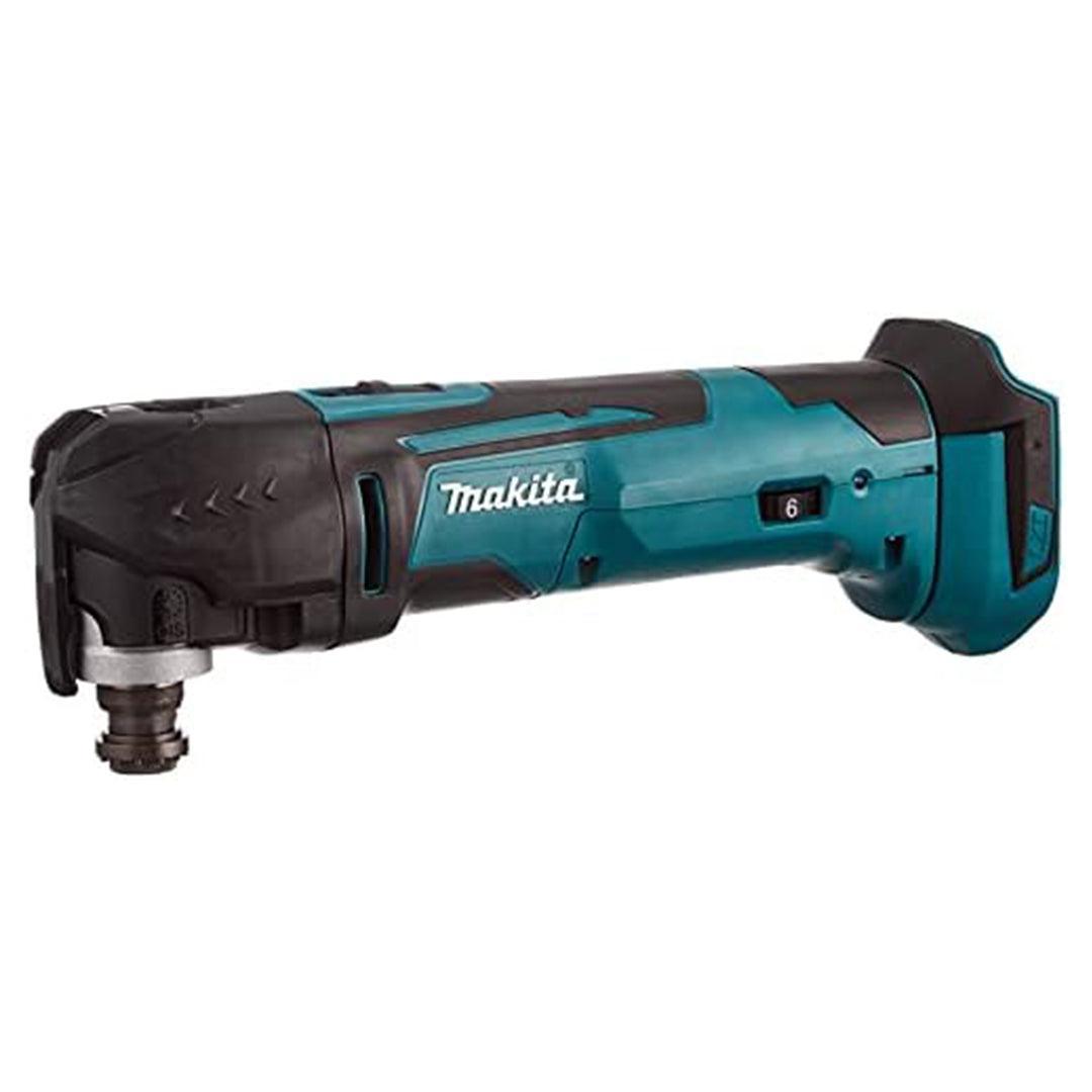 Makita DTM51Z 18V Cordless Multi-Tool Kit (Blue) – 2*Genuine 197280-8 BL1850B 18V 5.0 Ah Li-ion Battery